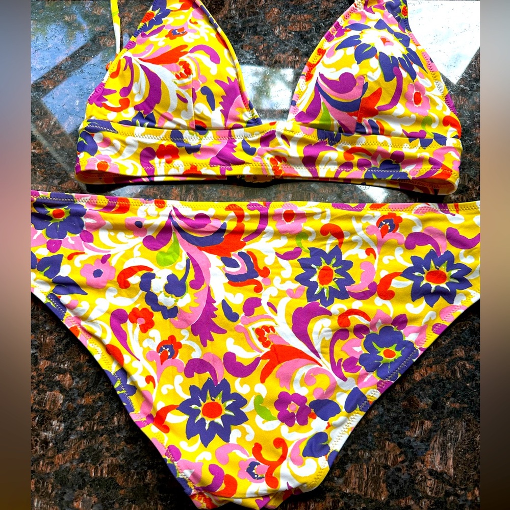 J. Crew Multicolor Floral Bikini
